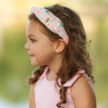 Load image into Gallery viewer, Unicorn Knotted Headband - Rainbow Knot Hair Band for Kids