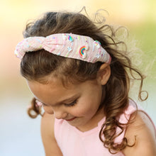 Load image into Gallery viewer, Unicorn Knotted Headband - Rainbow Knot Hair Band for Kids