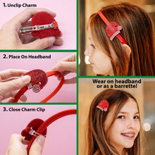 Load image into Gallery viewer, Christmas Charm Headband and Hair Clips - Interchangeable