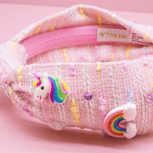 Load image into Gallery viewer, Unicorn Knotted Headband - Rainbow Knot Hair Band for Kids