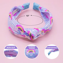 Load image into Gallery viewer, Kids Sequin Knot Headband - Rainbow