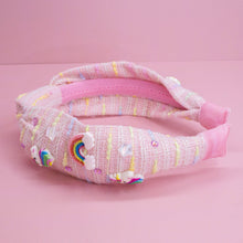Load image into Gallery viewer, Unicorn Knotted Headband - Rainbow Knot Hair Band for Kids