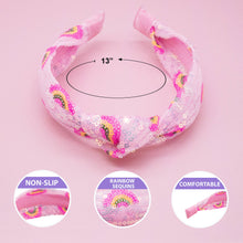Load image into Gallery viewer, Kids Sequin Knot Headband - Rainbow