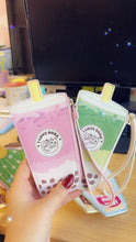 Load image into Gallery viewer, Novelty Wristlet - Taro Boba Milk Tea