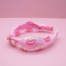 Load image into Gallery viewer, Kids Sequin Knot Headband - Rainbow