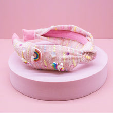 Load image into Gallery viewer, Unicorn Knotted Headband - Rainbow Knot Hair Band for Kids