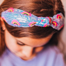 Load image into Gallery viewer, Kids Sequin Knot Headband - Rainbow