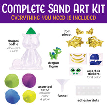 Load image into Gallery viewer, Glow in the Dark Sand Art Dragon DIY Craft Kit for Kids
