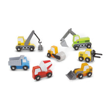 Load image into Gallery viewer, Melissa and Doug Wooden Construction Site Vehicles