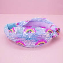 Load image into Gallery viewer, Kids Sequin Knot Headband - Rainbow
