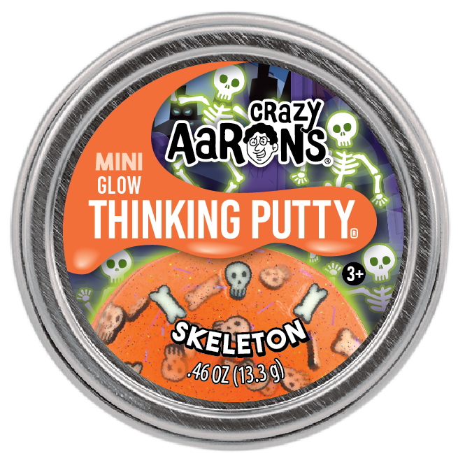 Crazy Aarons Thinking Putty Halloween Mini Tin Assortment (Skeleton)