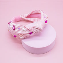 Load image into Gallery viewer, Kids Embellished Knot Headband - Beaded Valentine&#39;s Day
