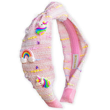 Load image into Gallery viewer, Unicorn Knotted Headband - Rainbow Knot Hair Band for Kids
