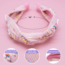 Load image into Gallery viewer, Unicorn Knotted Headband - Rainbow Knot Hair Band for Kids
