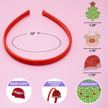 Load image into Gallery viewer, Christmas Charm Headband and Hair Clips - Interchangeable
