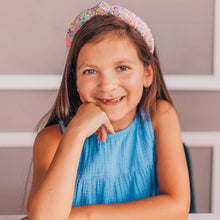 Load image into Gallery viewer, Kids Knot Headband - Sequin Knotted Hair Band Accessories (Rainbow)
