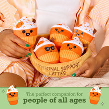 Load image into Gallery viewer, Emotional Support Latte – Set of 5 Plush Coffees

