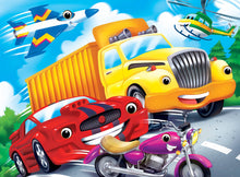 Load image into Gallery viewer, Googly Eyes - Vehicles 48 Piece Puzzle
