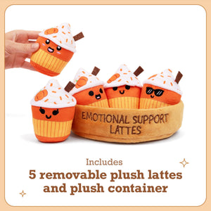 Emotional Support Latte – Set of 5 Plush Coffees