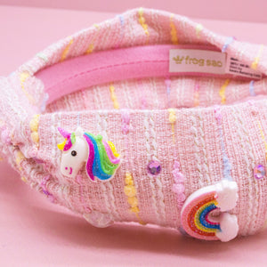 Unicorn Knotted Headband - Rainbow Knot Hair Band for Kids