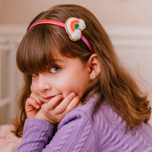Load image into Gallery viewer, Interchangeable Charm Headband and Hair Clips - Rainbow, Star and Heart
