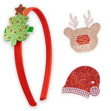Load image into Gallery viewer, Christmas Charm Headband and Hair Clips - Interchangeable

