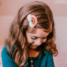 Load image into Gallery viewer, Interchangeable Charm Headband and Hair Clips - Rainbow, Star and Heart
