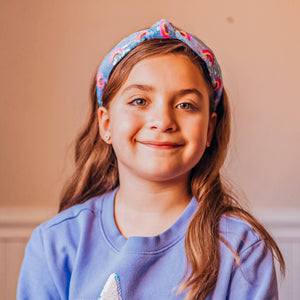 Kids Sequin Knot Headband - Rainbow