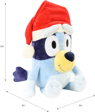 Load image into Gallery viewer, Bluey with Santa Hat 12” Plush

