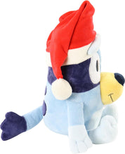 Load image into Gallery viewer, Bluey with Santa Hat 12” Plush

