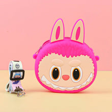 Load image into Gallery viewer, Pink Labubu Purse with bunny ears on a pink background
