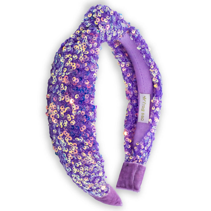 * Confetti sequin knot headband
* Colors - Rainbow, White, Blue, Purple, Hot Pink, or Gold
* Shimmering iridescent sequin hair accessories for girls
* Hard hair band with size 13