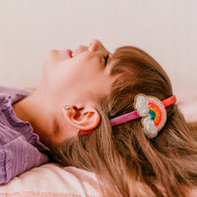 Load image into Gallery viewer, Interchangeable Charm Headband and Hair Clips - Rainbow, Star and Heart
