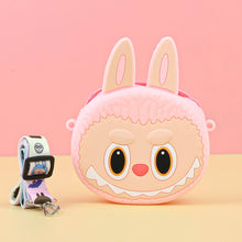 Load image into Gallery viewer, Light Pink Labubu bag with bunny ears on a pink background
