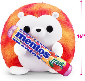 Snackles Hedgehog & Mentos 16 Inch Collectible Plush by ZURU, Ultra Soft Stuffed Animal, Giftable