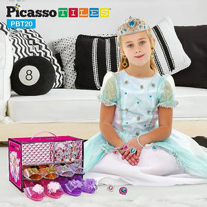 PicassoTiles Kids 20 Piece Fairytale Royal Princess Dress Up