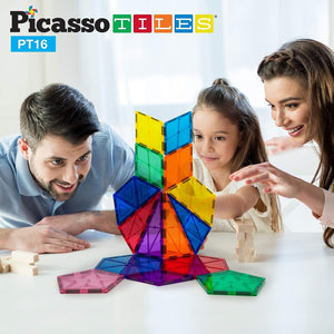 PicassoTiles 16 Piece Magnetic Building Block Set