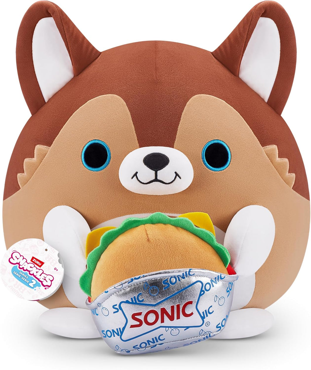 Snackles Puppy & Sonic Burger 16 Inch Plush by ZURU
