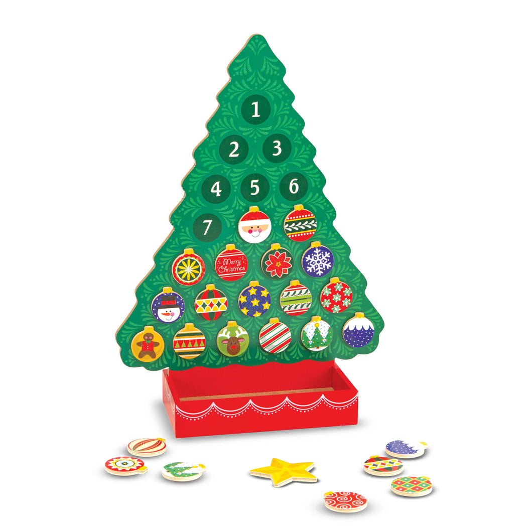 Melissa & Doug Countdown to Christmas Wooden Calendar - Magnetic Tree