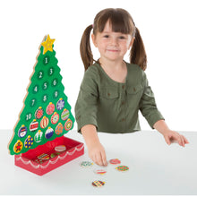 Load image into Gallery viewer, Melissa &amp; Doug Countdown to Christmas Wooden Calendar - Magnetic Tree
