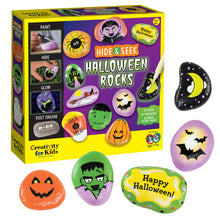 Load image into Gallery viewer, Halloween Hide &amp; Seek Rock Painting Craft Kit for Kids
