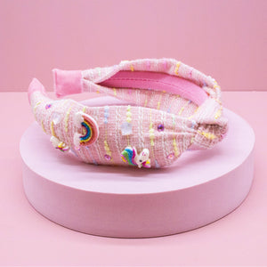 Unicorn Knotted Headband - Rainbow Knot Hair Band for Kids