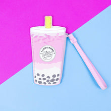 Load image into Gallery viewer, Novelty Wristlet - Taro Boba Milk Tea
