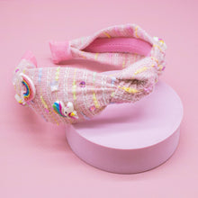Load image into Gallery viewer, Unicorn Knotted Headband - Rainbow Knot Hair Band for Kids
