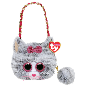 Ty Kiki mini cat purse grey
