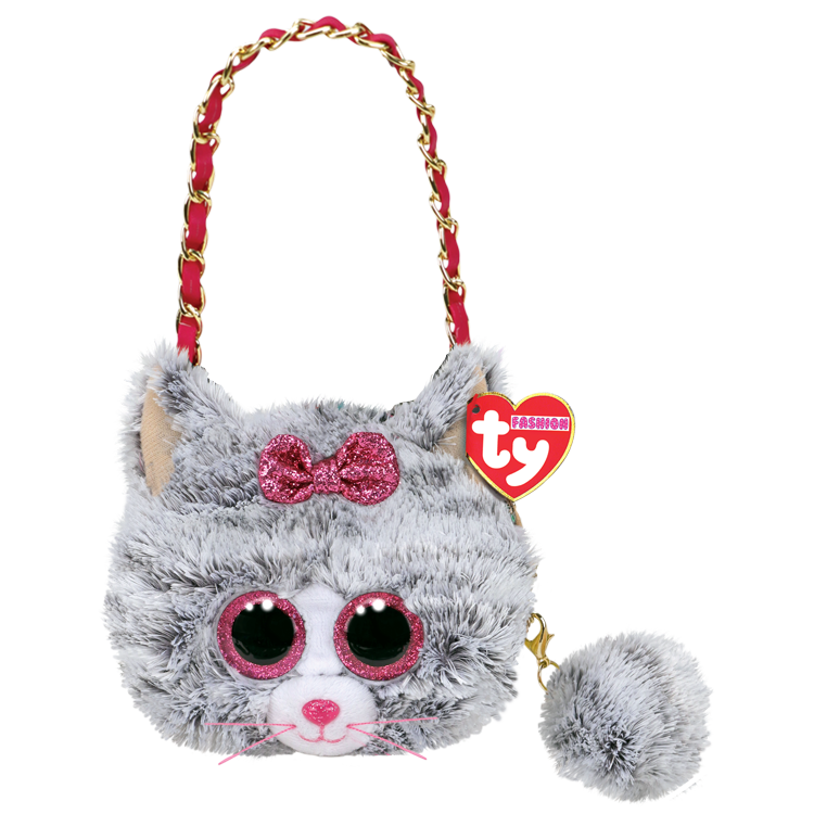 Ty Kiki mini cat purse grey