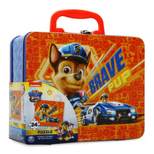 Load image into Gallery viewer, Paw Patrol Movie Lunch Box Tin with Puzzle

