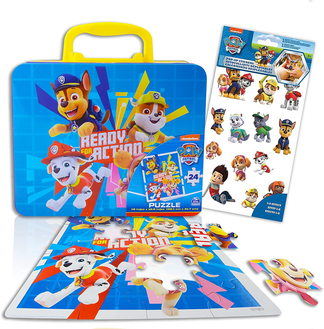 Paw Patrol Lunch Box Tin With Puzzle
