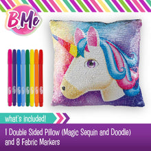 Load image into Gallery viewer, B. Me Sequin Surprise Doodle Pillow
