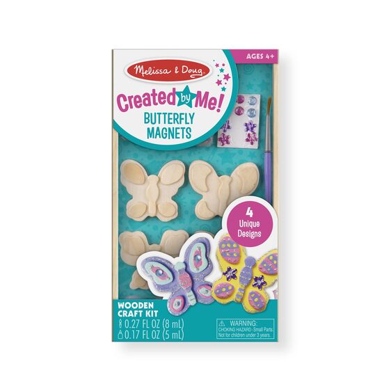 Melissa and Doug Created by Me! Butterfly Magnets Wooden Craft Kit